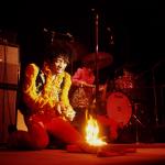 Jimi Hendrix Burning His Guitar