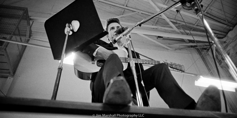 Johnny Cash performing at San Quentin Prison