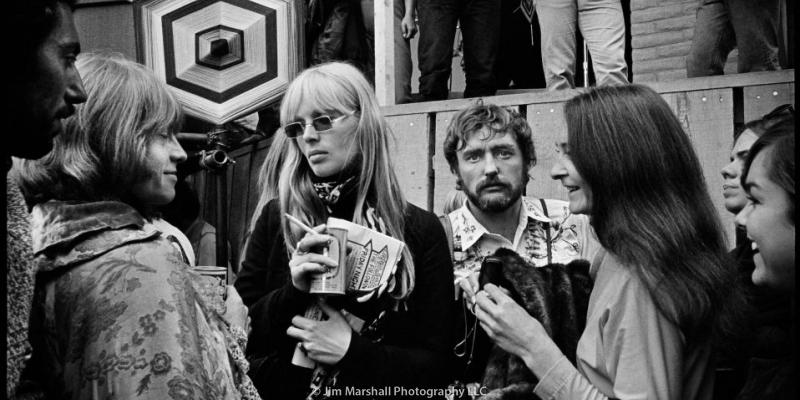 Backstage at the Monterey Pop Festival, 1967 BRIAN JONES, NICO, DENNIS HOPPER, and JUDY COLLINS backstage at Monterey Pop Festival, Monterey, California, 1967